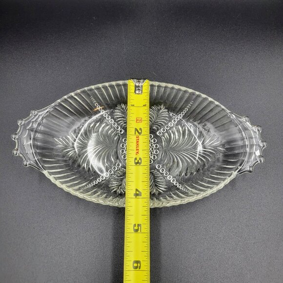 Glass Serving Trays Plates Set Of 2 Clear Vintage Charcuterie Serving Oval Read - Picture 11 of 11